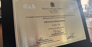 O  curso de Direito da FAE recebeu novamente o selo de qualidade da OAB. Saiba mais sobre nosso reconhecimento nesta matéria.